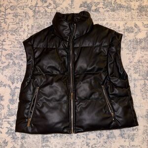 Zara Black Puffer Vest